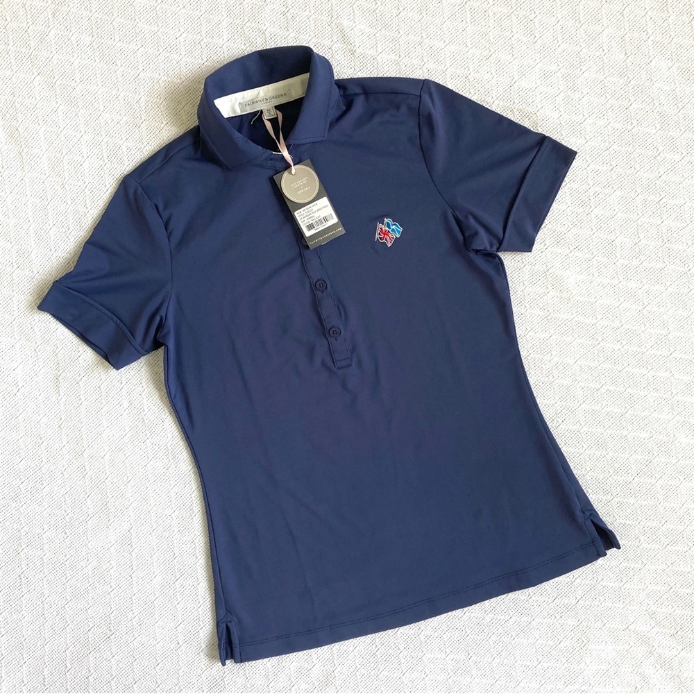 NWT Fairway & Greene Morgan Tech Jersey Short Sleeve Polo